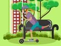Jwèt Chout elektrik scooter monte  sou entènèt