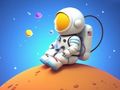Jwèt Liv koloran: Spaceman Sitting  sou entènèt