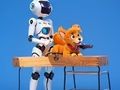 Jwèt Liv koloran: robo ak chen  sou entènèt