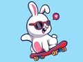 Jwèt Liv koloran: Skateboard lapen  sou entènèt