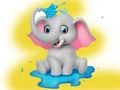 Jwèt Liv koloran: Elephant flite dlo  sou entènèt