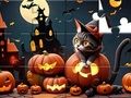 Jwèt Sou entènèt jwèt Jigsaw Puzzle: Halloween Cat  sou entènèt