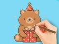 Jwèt Liv koloran: Kado Bear  sou entènèt