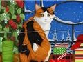 Jwèt Sou entènèt jwèt Jigsaw Puzzle: Nwèl Cat  sou entènèt