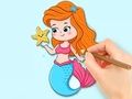 Jwèt Liv koloran: Bèl sirèn Princess  sou entènèt