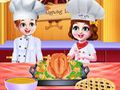 Jwèt Chef Twins Thanksgiving dine kwit manje  sou entènèt
