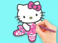 Jwèt Liv koloran: Hello Kitty Danse  sou entènèt