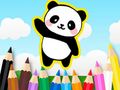 Jwèt Liv koloran: cute panda  sou entènèt