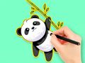 Jwèt Liv koloran: panda manje banbou  sou entènèt