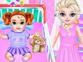 Jwèt Sou entènèt jwèt Little Elsa Careing Day  sou entènèt