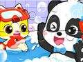 Jwèt Jigsaw devinèt: ti bebe panda douch tan sou entènèt