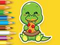 Jwèt Liv koloran: Dinozò grangou  sou entènèt