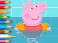 Jwèt Liv koloran: Peppa naje  sou entènèt