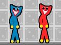Jwèt Sou entènèt jwèt Wouj ak ble baton Huggy  sou entènèt