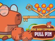 Jwèt Sove ti bebe Capybaras Pull Pin  sou entènèt