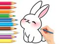 Jwèt Liv koloran: cute lapen  sou entènèt