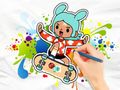 Jwèt Liv koloran: Toca Boca Skateboard sou entènèt Jwèt Liv koloran: Toca Boca Skateboard sou entènèt