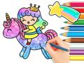Jwèt Liv koloran: likorn Princess  sou entènèt