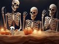 Jwèt Jwèt Halloween skelèt koloni chape  sou entènèt