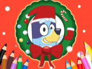 Jwèt Liv koloran: Bluey Santa Claus  sou entènèt