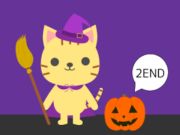 Jwèt Chat ak Halloween chape  sou entènèt