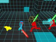 Jwèt Stickman neon nepe batay sou entènèt