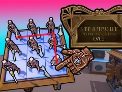 Jwèt Steampunk Merge To Battle sou entènèt
