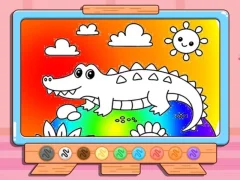 Jwèt Coloring Book: Crocodile sou entènèt