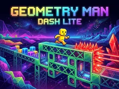 Jwèt Geometry Man Dash Lite sou entènèt
