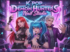 Jwèt K Pop Demon Hunters Nail Studio sou entènèt