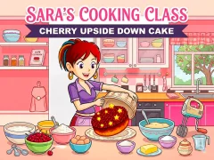Jwèt Sara’s Cooking Class: Cherry Upside Down Cake sou entènèt