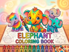 Jwèt Elephant Coloring Book sou entènèt