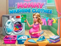 Jwèt Mommy washing clothes sou entènèt