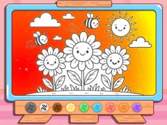 Jwèt Coloring Book: Happy Flower sou entènèt