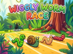 Jwèt Wiggly Worm Race sou entènèt
