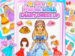 Jwèt Diy Paper Doll Diary Dress Up sou entènèt