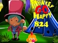 Jwèt Monkey Go Happy Stage 824 sou entènèt