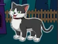 Jwèt Halloween Smiley Cat Escape sou entènèt