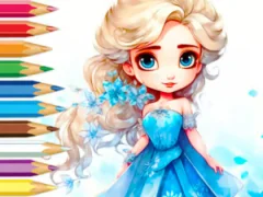 Jwèt Coloring Book: Frozen Princess sou entènèt