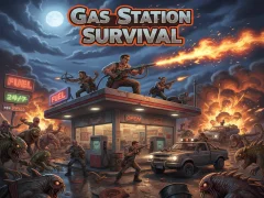 Jwèt Gas station survival sou entènèt