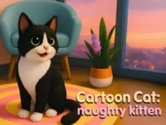 Jwèt Cartoon Сat: naughty kitten sou entènèt