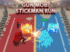 Jwèt Gun Mob: Stickman Run sou entènèt