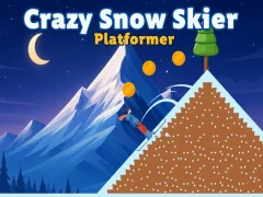 Jwèt Crazy Snow Skier: Platformer sou entènèt