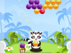 Jwèt Bubble Shooter Raccoon sou entènèt