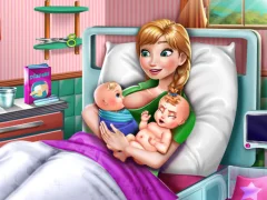 Jwèt Ice Princess Twins Birth sou entènèt