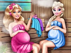 Jwèt Cute Mommies Pregnant Sauna sou entènèt