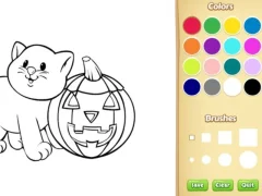 Jwèt Halloween Coloring Book sou entènèt