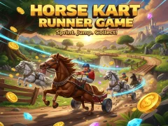 Jwèt Horse Kart Runner Game sou entènèt