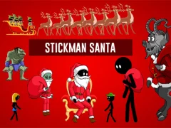 Jwèt Stickman Santa sou entènèt
