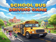 Jwèt School Bus Driving Game sou entènèt